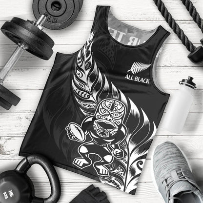 Custom Text And Number New Zealand All Black Rugby Men Tank Top