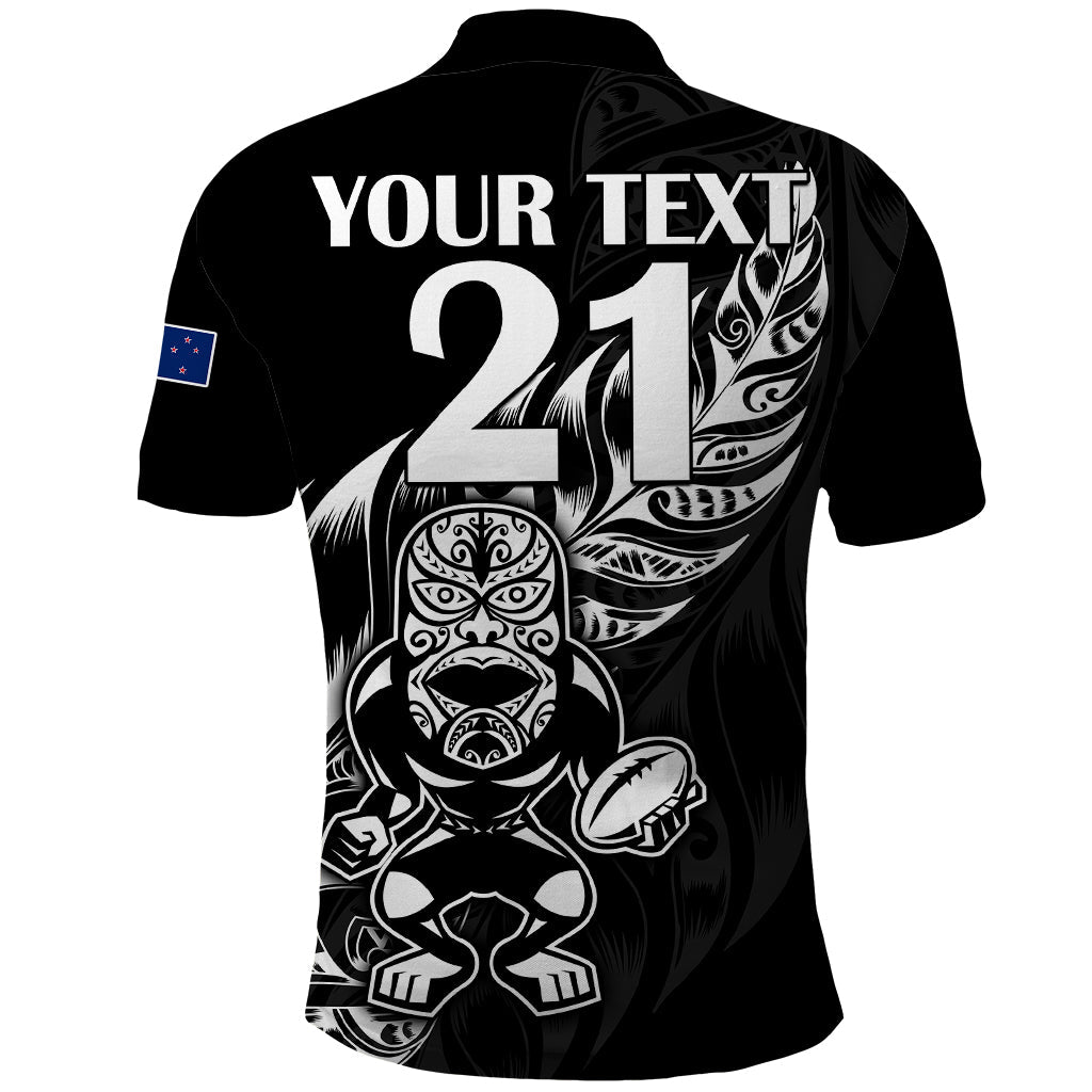 Custom Text And Number New Zealand All Black Rugby Polo Shirt