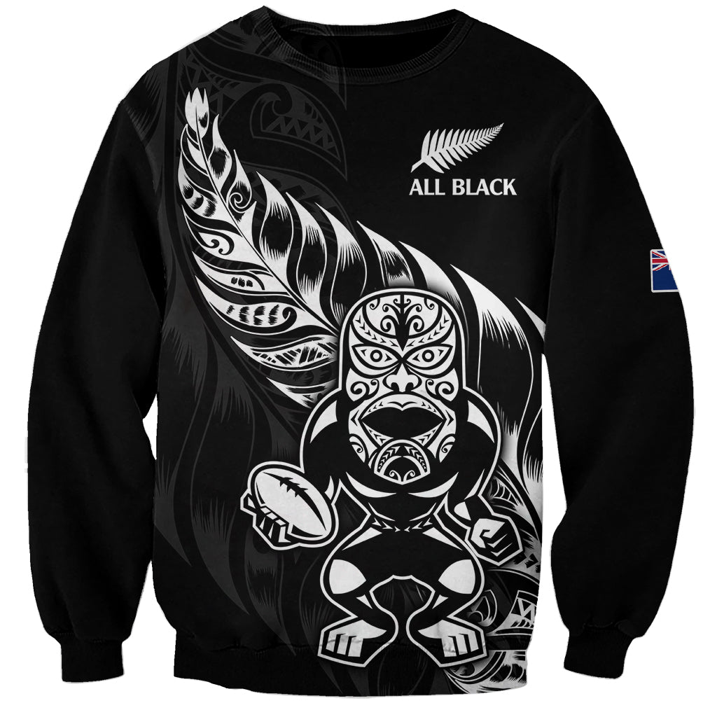 Custom Text And Number New Zealand All Black Rugby Sweatshirt