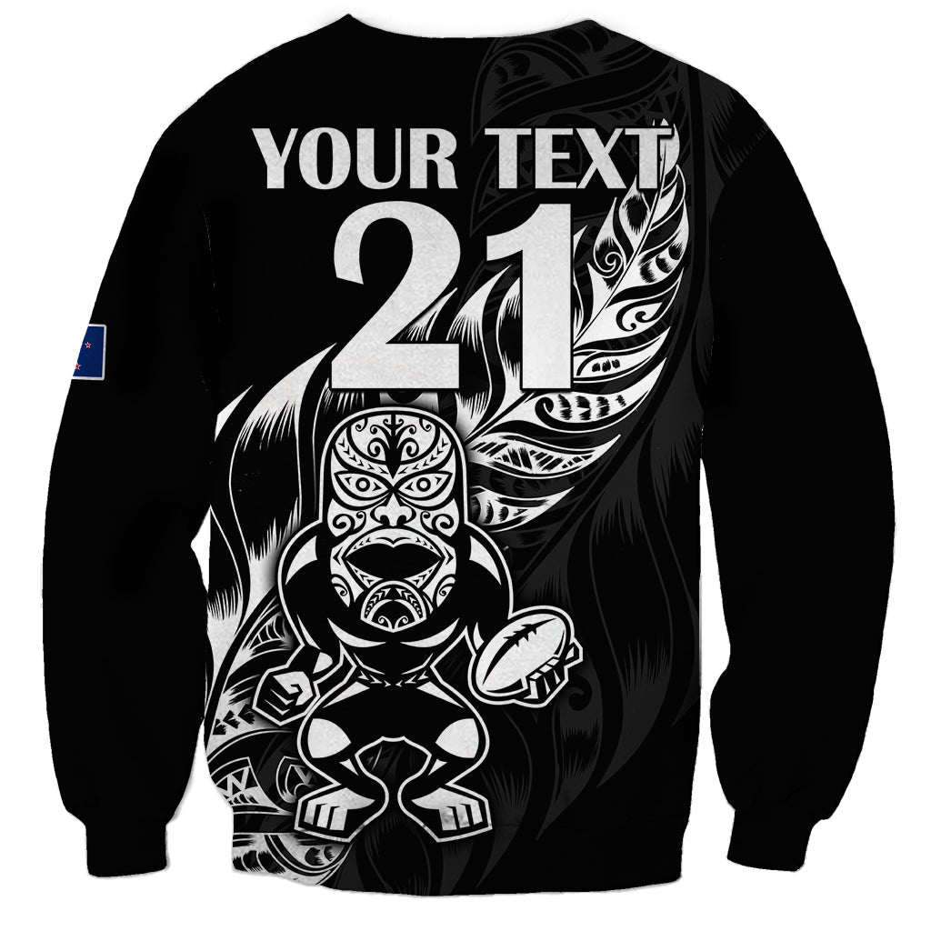 Custom Text And Number New Zealand All Black Rugby Sweatshirt