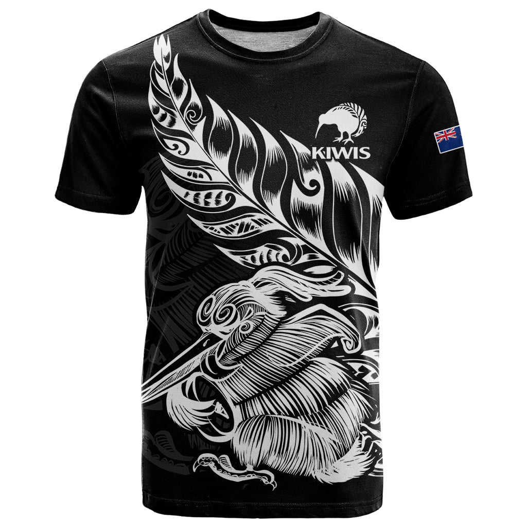 Nz Silver Black Shirt New Zealand Kiwi Rugby T Shirt