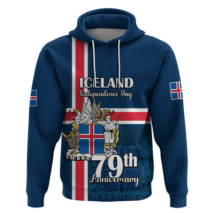Custom Iceland Hoodie Icelandic National Day