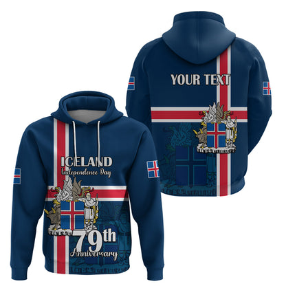 Custom Iceland Hoodie Icelandic National Day