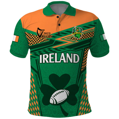 Ireland Rugby Polo Shirt 2023 World Cup Shamrock Sporty Style