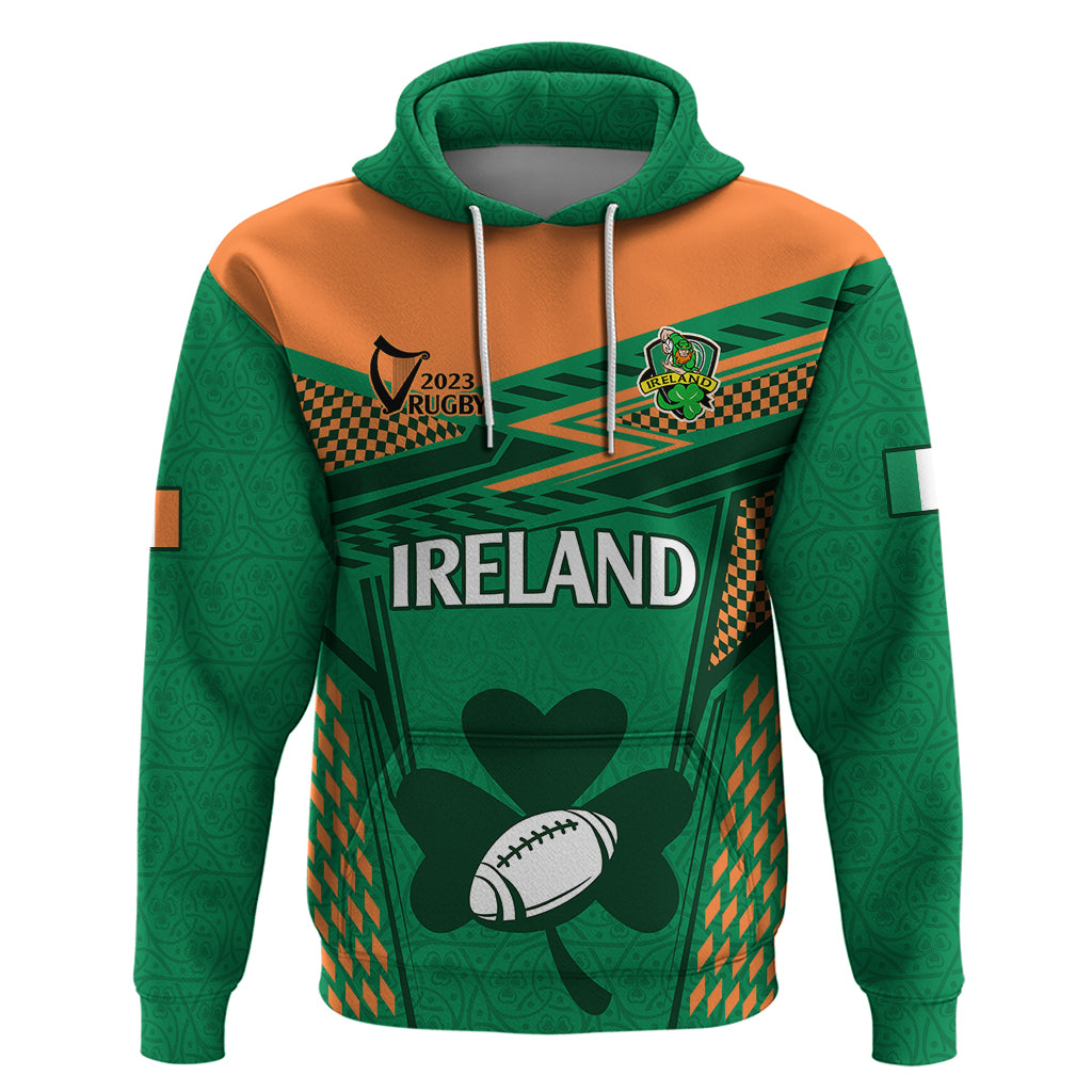 Custom Ireland Rugby Hoodie 2023 World Cup Shamrock Sporty Style