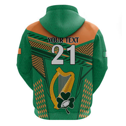 Custom Ireland Rugby Hoodie 2023 World Cup Shamrock Sporty Style
