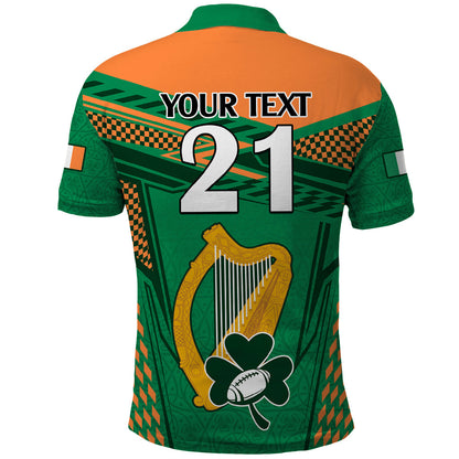 Custom Ireland Rugby Polo Shirt 2023 World Cup Shamrock Sporty Style