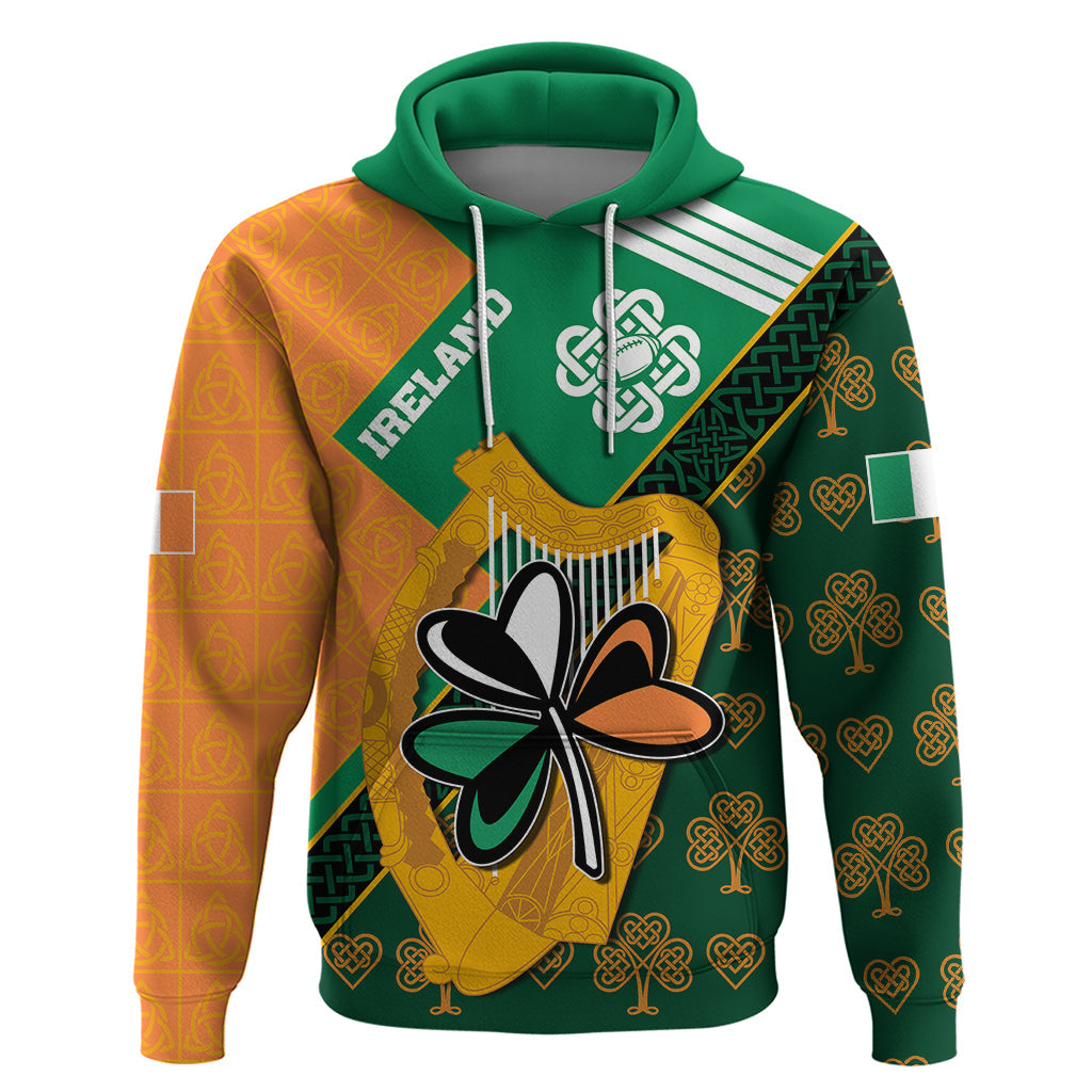 Custom Ireland Rugby Hoodie Go Irish Shamrock World Cup