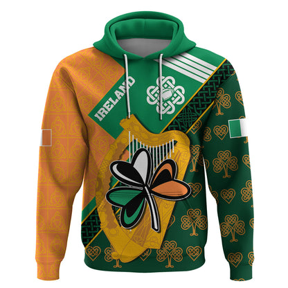 Custom Ireland Rugby Hoodie Go Irish Shamrock World Cup