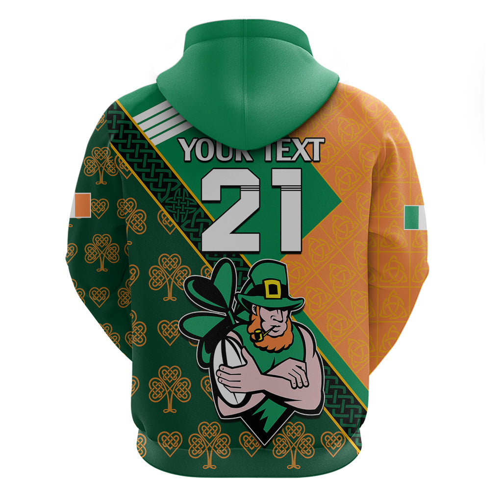 Custom Ireland Rugby Hoodie Go Irish Shamrock World Cup