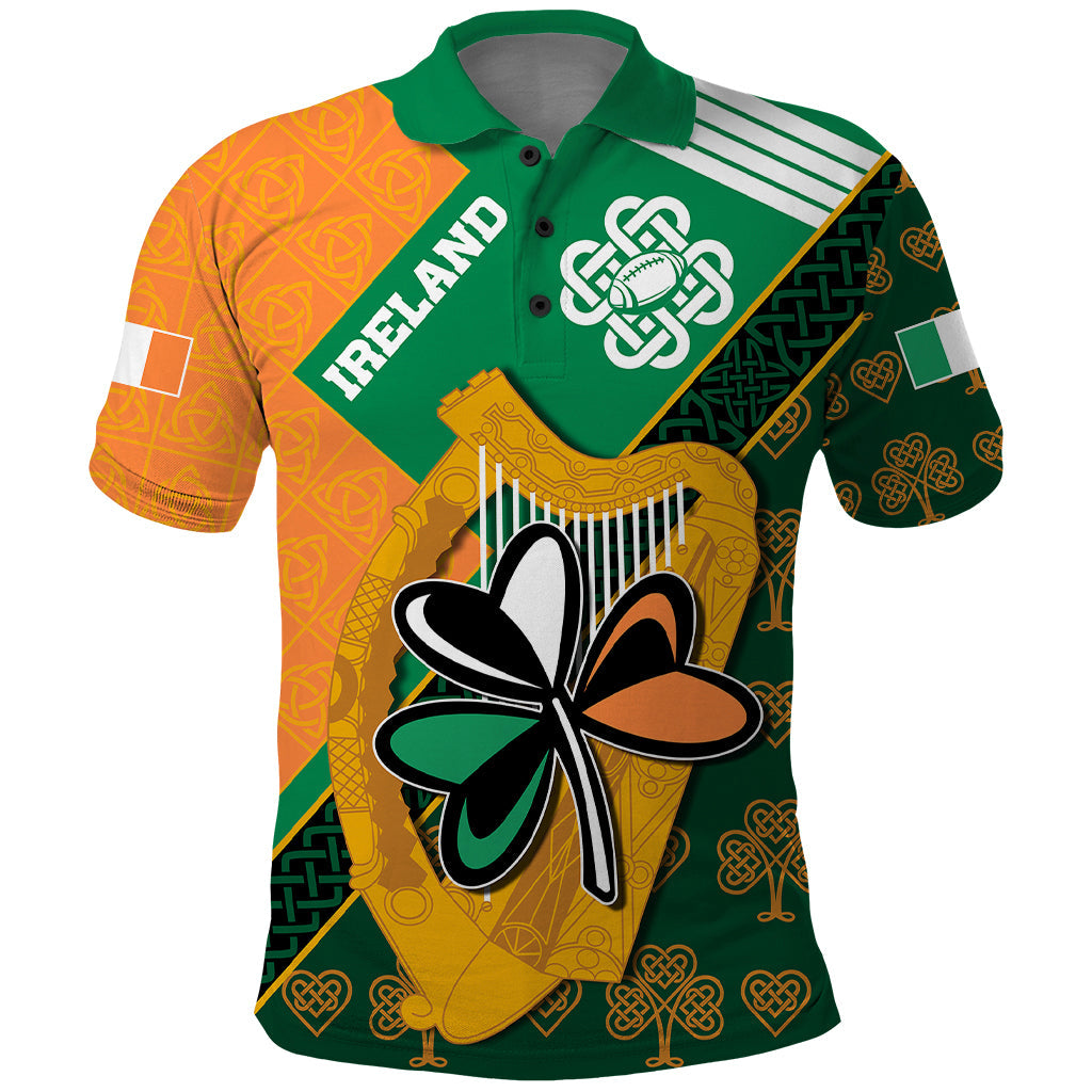 Custom Ireland Rugby Polo Shirt Go Irish Shamrock World Cup