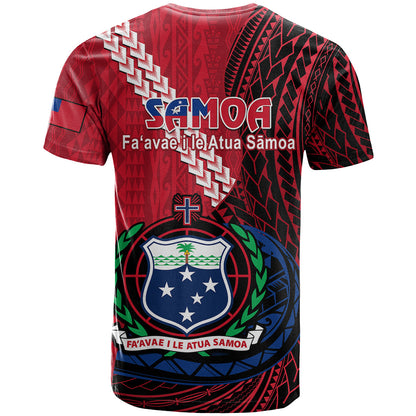 Samoa T Shirt Happy Independence Day Samoan Red Pattern