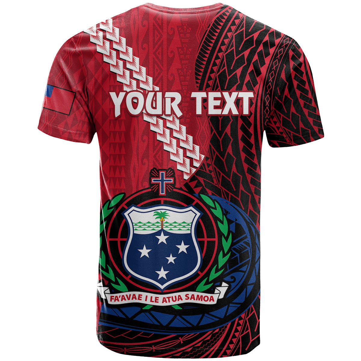 Custom Personalised Samoa T Shirt Happy Independence Day Samoan Red Pattern