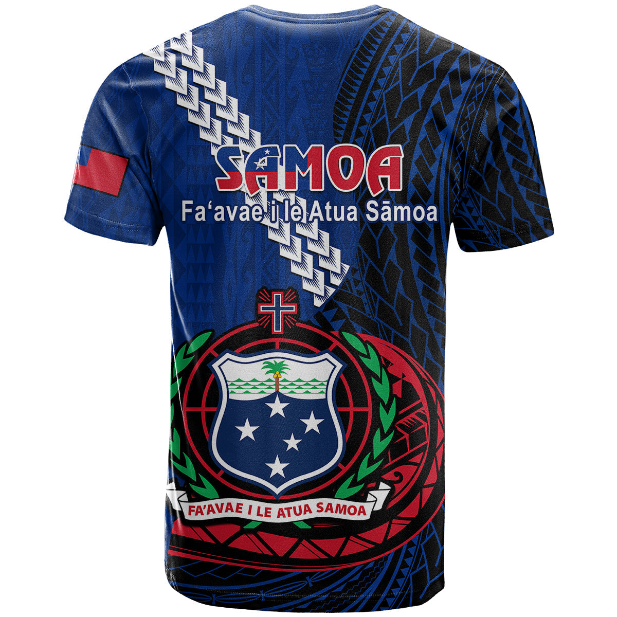 Samoa T Shirt Happy Independence Day Samoan Blue Pattern
