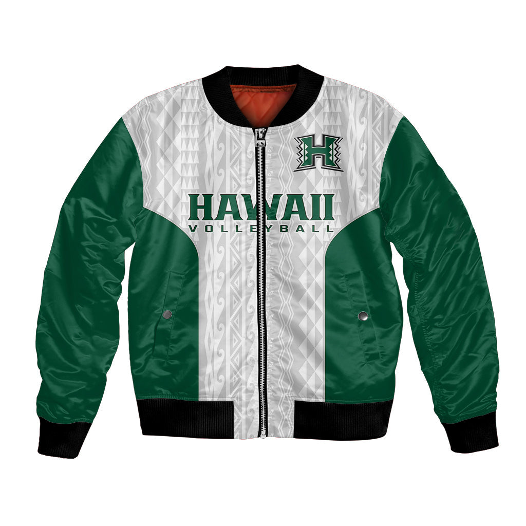 Hawaii Volleyball Bomber Jacket Hawaiian Kakau White Style