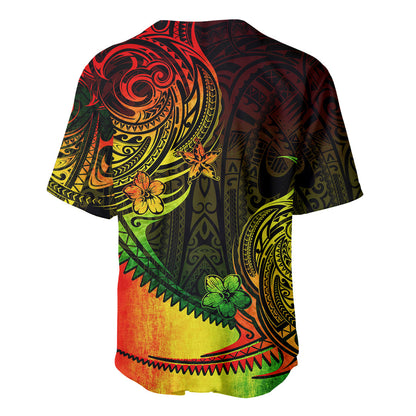 Personalised Polynesian Tribal Baseball Jersey Unique Reggae