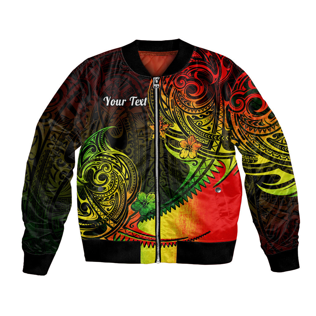 Personalised Polynesian Tribal Bomber Jacket Unique Reggae