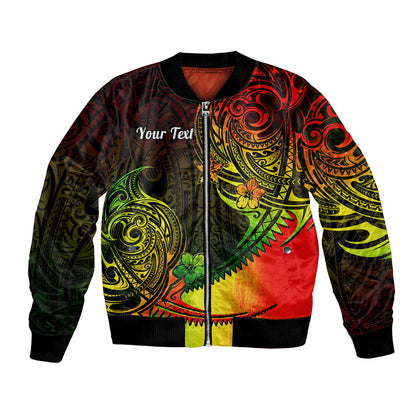 Personalised Polynesian Tribal Bomber Jacket Unique Reggae