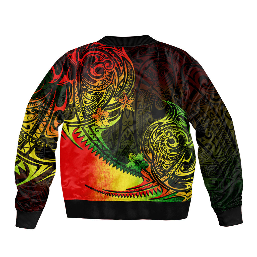 Personalised Polynesian Tribal Bomber Jacket Unique Reggae