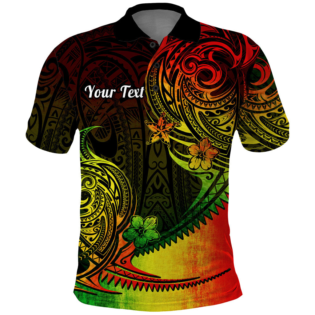 Personalised Polynesian Tribal Polo Shirt Unique Reggae