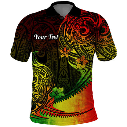 Personalised Polynesian Tribal Polo Shirt Unique Reggae