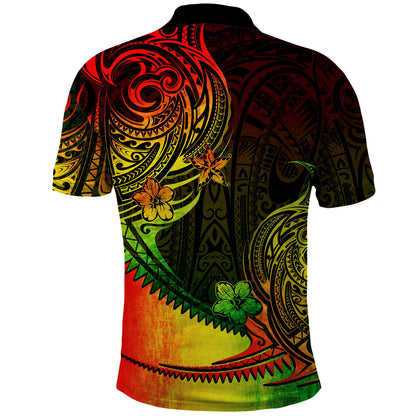 Personalised Polynesian Tribal Polo Shirt Unique Reggae