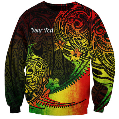 Personalised Polynesian Tribal Sweatshirt Unique Reggae