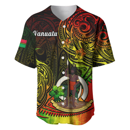Polynesian Vanuatu Baseball Jersey Reggae Polynesia Long God Yumi Stanap