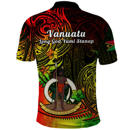 Polynesian Vanuatu Polo Shirt Reggae Polynesia Long God Yumi Stanap