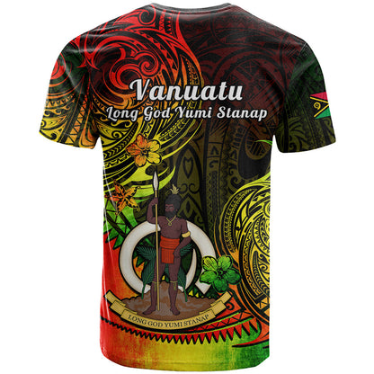 Polynesian Vanuatu T Shirt Reggae Polynesia Long God Yumi Stanap