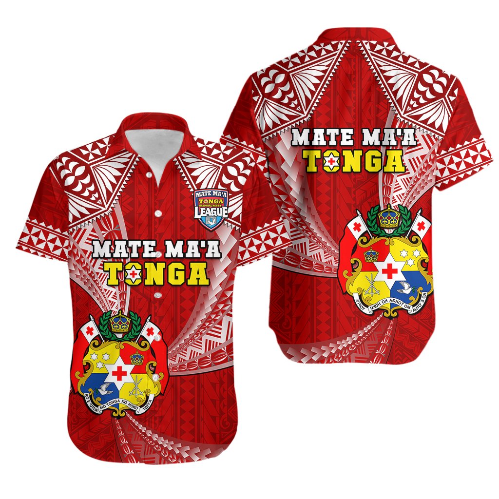 Tonga Rugby Hawaiian Shirt Mate Maa Tonga Pacific Tongan Ngatu