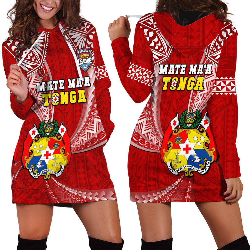 Tonga Rugby Hoodie Dress Mate Maa Tonga Pacific Tongan Ngatu