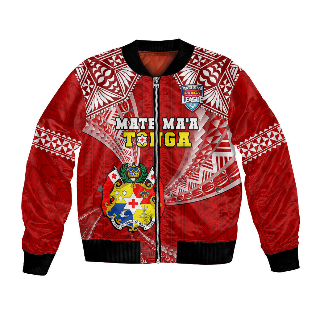Tonga Rugby Bomber Jacket Mate Maa Tonga Pacific Tongan Ngatu