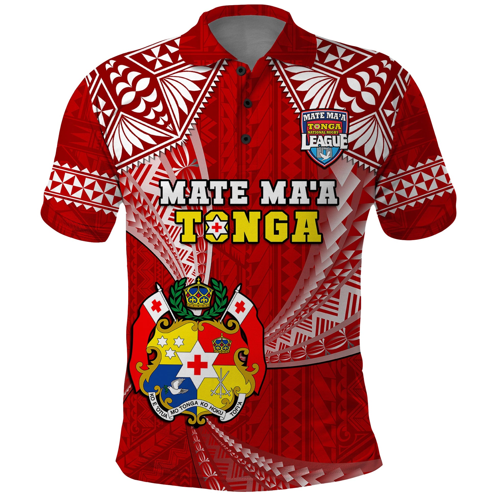 Tonga Rugby Polo Shirt Mate Maa Tonga Pacific Tongan Ngatu