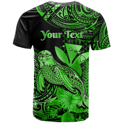 (Custom Personalised) Hawaii Monk Seal T Shirt Polynesian Kakau With Kanaka Green