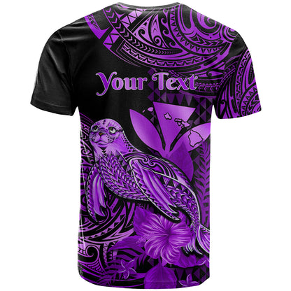 (Custom Personalised) Hawaii Monk Seal T Shirt Polynesian Kakau With Kanaka Purple
