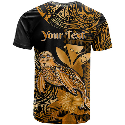 (Custom Personalised) Hawaii Monk Seal T Shirt Polynesian Kakau With Kanaka Gold