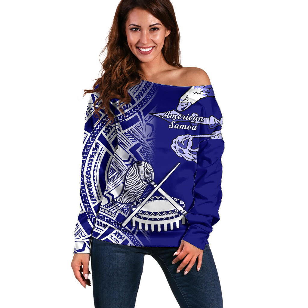 Polynesian American Samoa Off Shoulder Sweater July 4 Independence Day