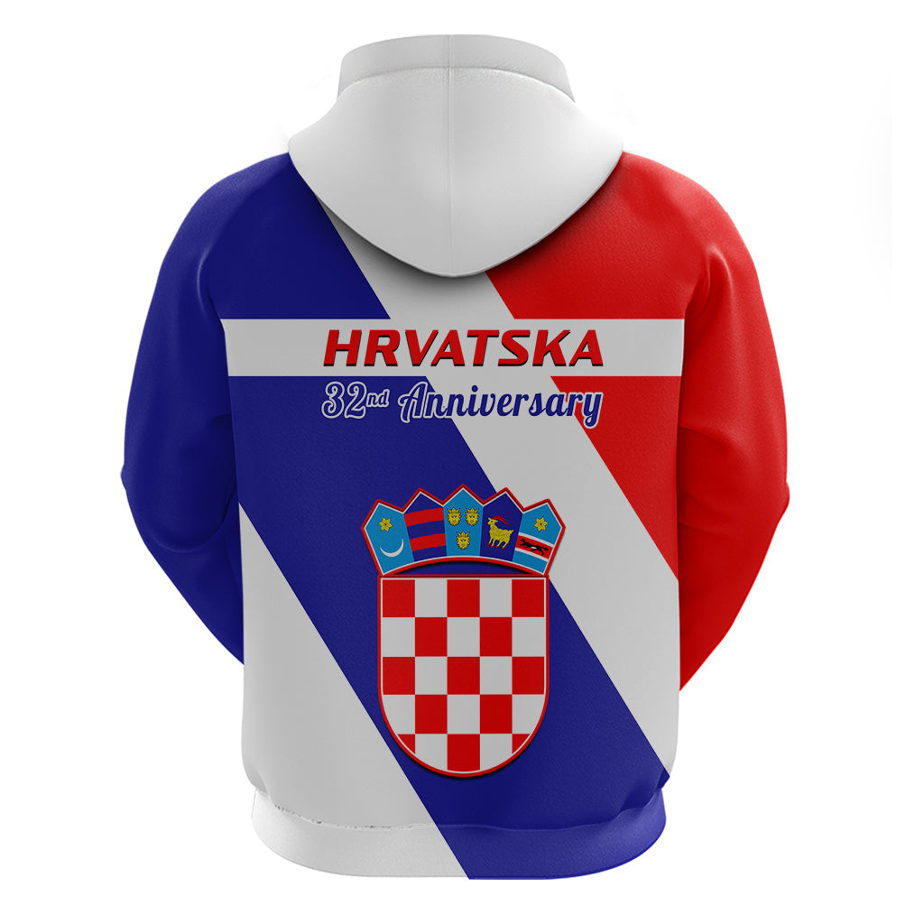 June 25 Croatia Hoodie Independence Day Hrvatska Coat Of Arms 32Nd Anniversary