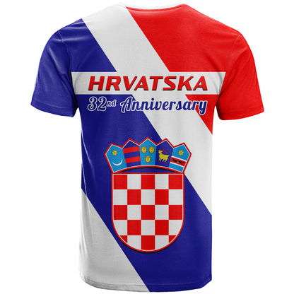 June 25 Croatia T Shirt Independence Day Hrvatska Coat Of Arms 32Nd Anniversary