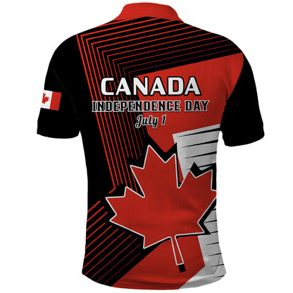 July 1 Canada Polo Shirt Independence Day With Canadian Maple Leaf