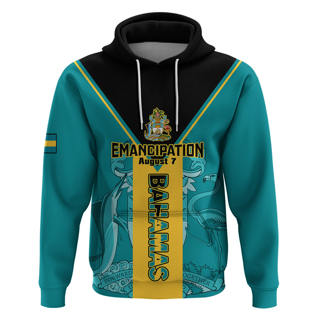 Personalised Bahamas Hoodie Happy Bahamian Emancipation Day
