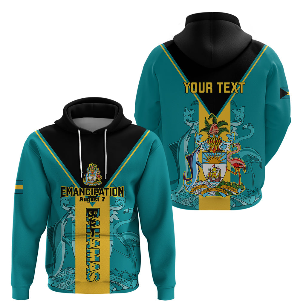 Personalised Bahamas Hoodie Happy Bahamian Emancipation Day