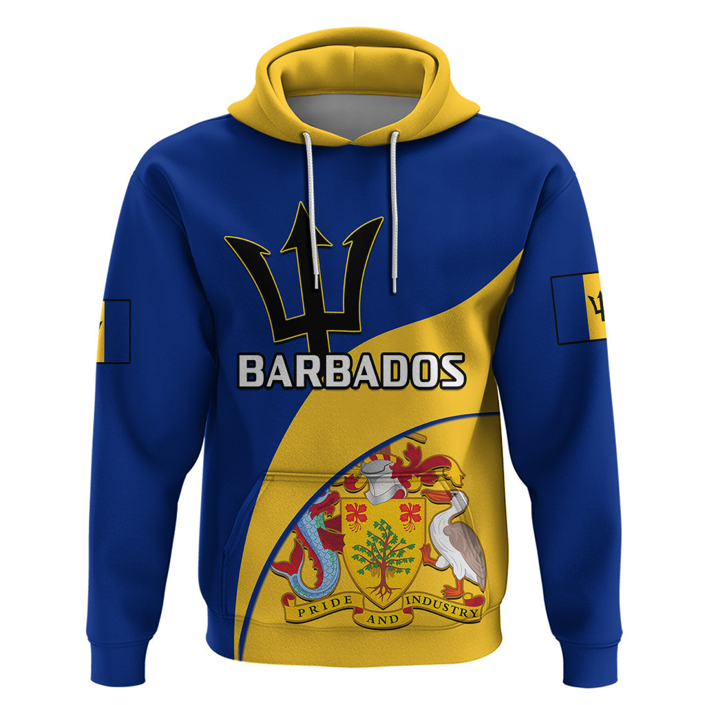 Custom Barbados Hoodie Barbadian Coat Of Arms