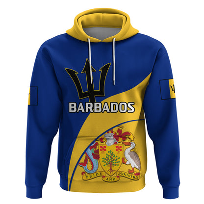 Custom Barbados Hoodie Barbadian Coat Of Arms