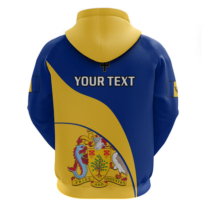 Custom Barbados Hoodie Barbadian Coat Of Arms