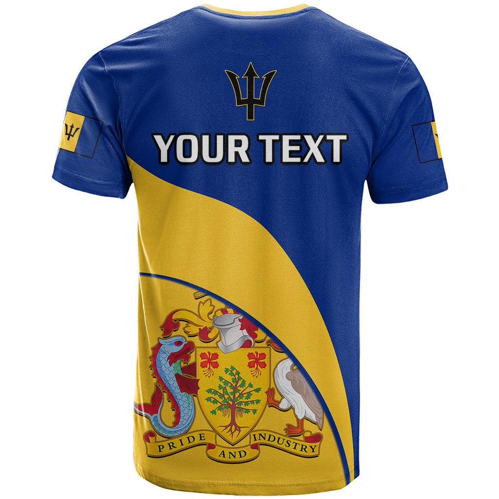 Personalised Barbados T Shirt Barbadian Coat Of Arms