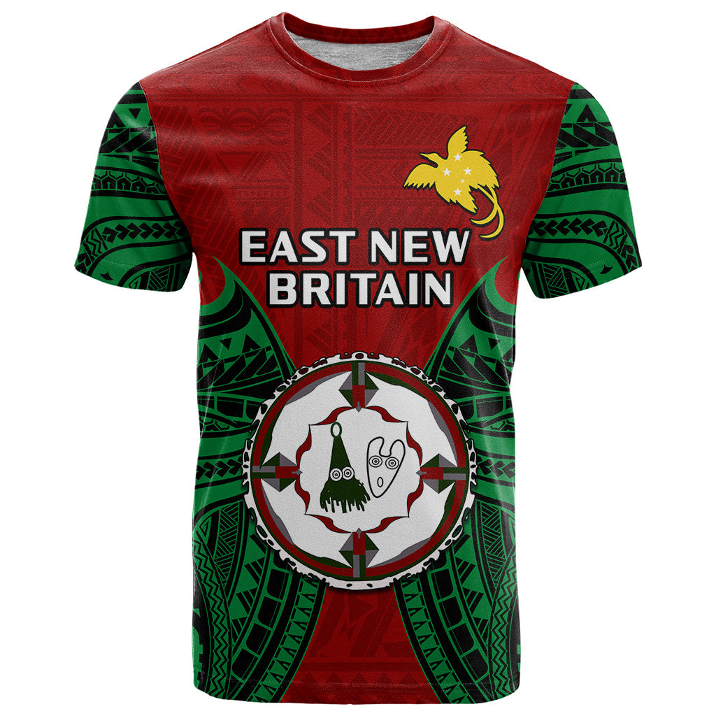 Papua New Guinea T Shirt East New Britain Province Mix Coat Of Arms Polynesian Art