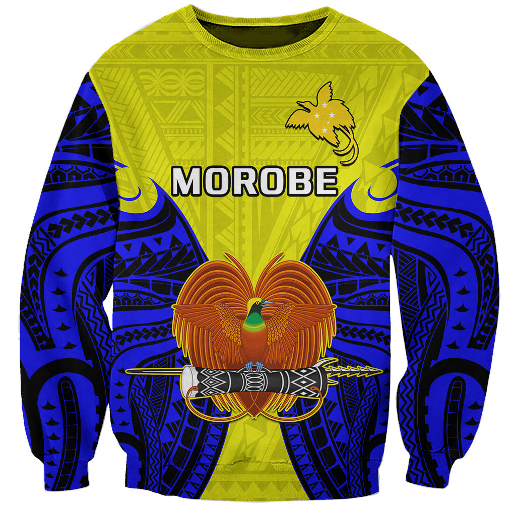Papua New Guinea Sweatshirt Morobe Province Mix Coat Of Arms Polynesian Art