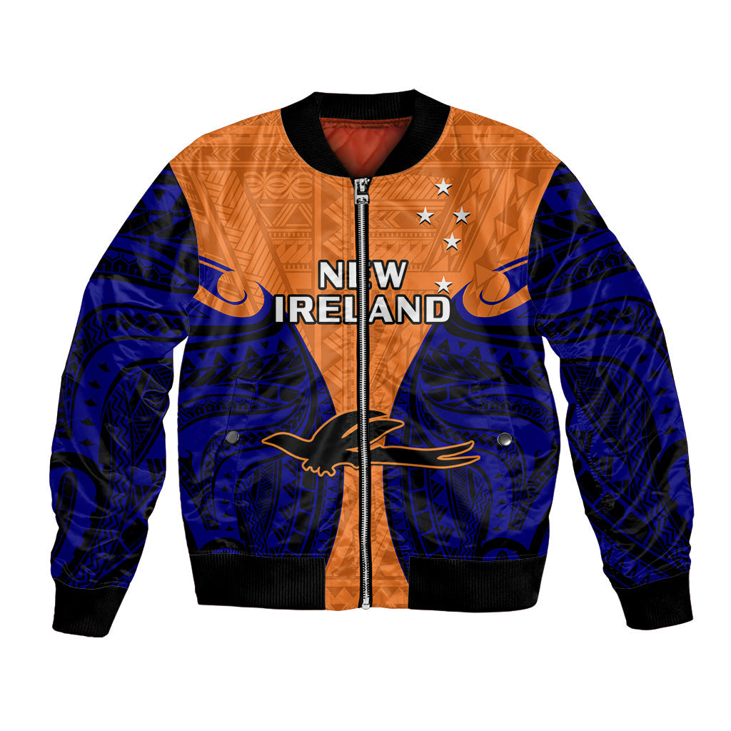 Papua New Guinea Bomber Jacket New Ireland Province Mix Coat Of Arms Polynesian Art